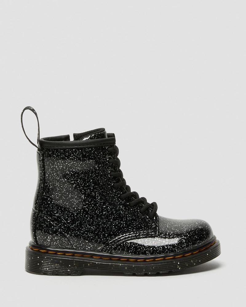 Dr Martens Toddler 1460 Glitter Snørestøvler Børn Sort | DK 691BEX